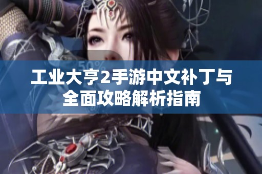 工业大亨2手游中文补丁与全面攻略解析指南