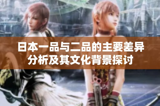 日本一品与二品的主要差异分析及其文化背景探讨