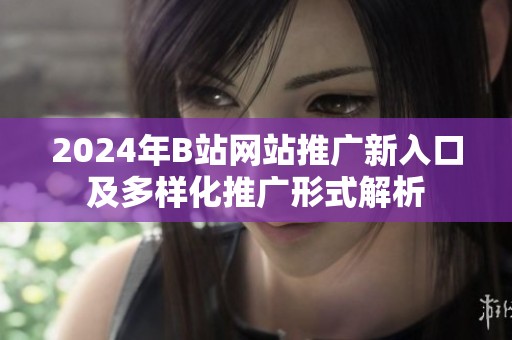 2024年B站网站推广新入口及多样化推广形式解析