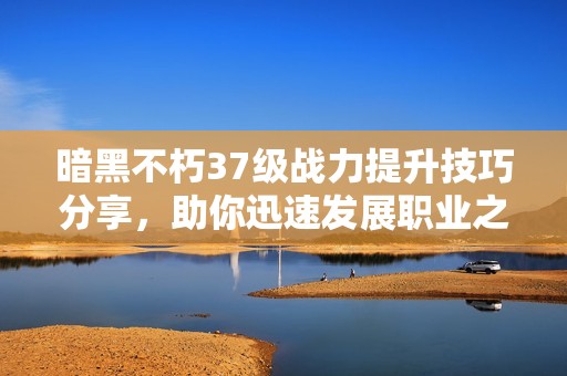 暗黑不朽37级战力提升技巧分享，助你迅速发展职业之路
