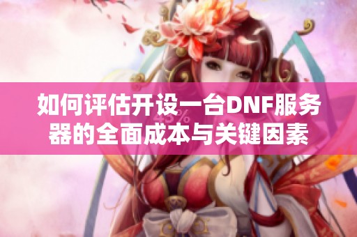 如何评估开设一台DNF服务器的全面成本与关键因素