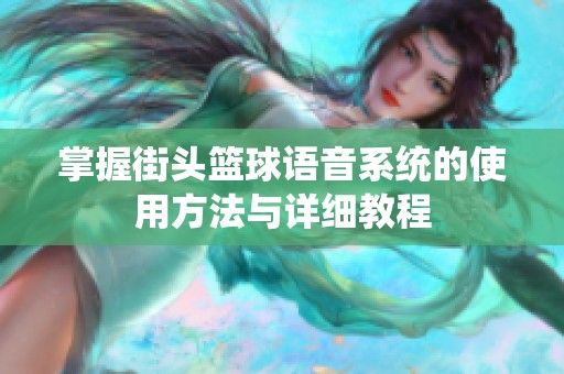掌握街头篮球语音系统的使用方法与详细教程