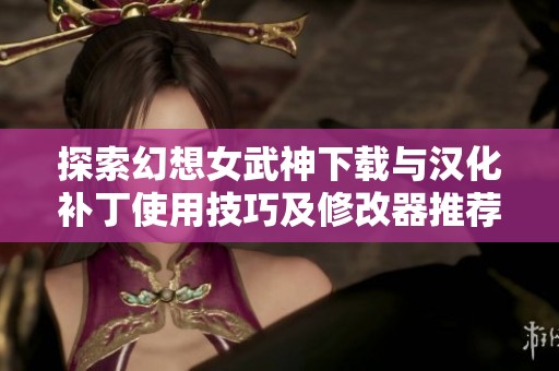 探索幻想女武神下载与汉化补丁使用技巧及修改器推荐