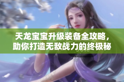 天龙宝宝升级装备全攻略，助你打造无敌战力的终极秘籍