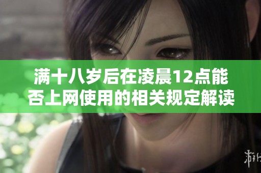 满十八岁后在凌晨12点能否上网使用的相关规定解读