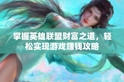 掌握英雄联盟财富之道，轻松实现游戏赚钱攻略