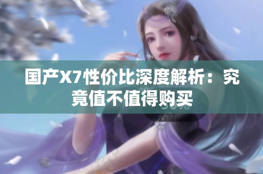 国产X7性价比深度解析：究竟值不值得购买