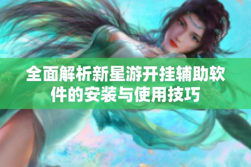 全面解析新星游开挂辅助软件的安装与使用技巧
