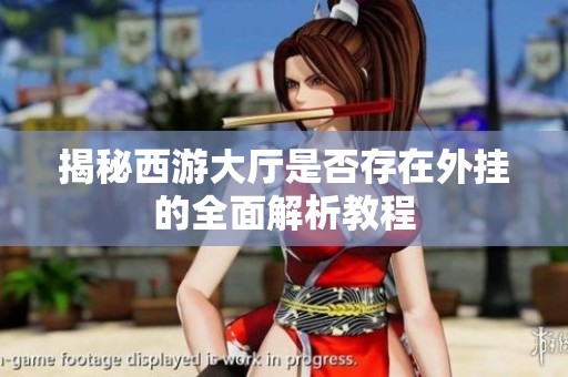 揭秘西游大厅是否存在外挂的全面解析教程