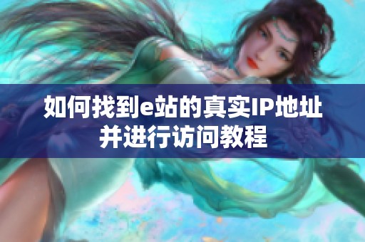 如何找到e站的真实IP地址并进行访问教程