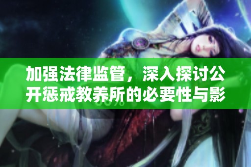 加强法律监管，深入探讨公开惩戒教养所的必要性与影响