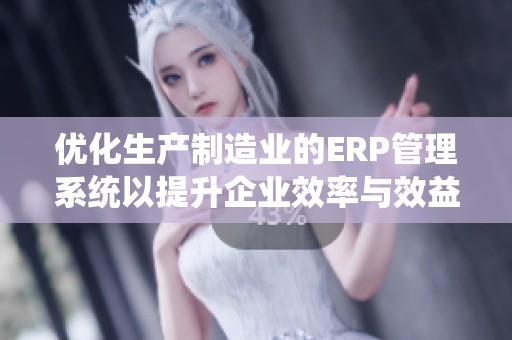 优化生产制造业的ERP管理系统以提升企业效率与效益