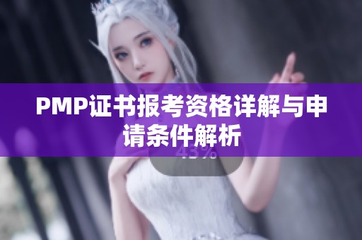 PMP证书报考资格详解与申请条件解析