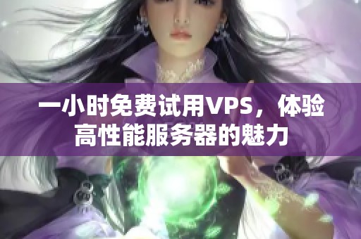 一小时免费试用VPS，体验高性能服务器的魅力