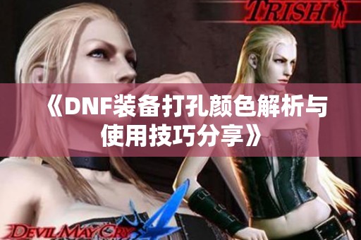 《DNF装备打孔颜色解析与使用技巧分享》