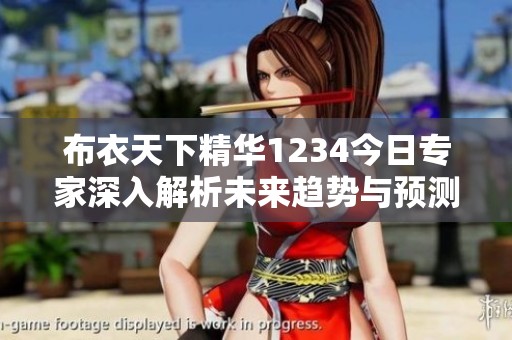 布衣天下精华1234今日专家深入解析未来趋势与预测