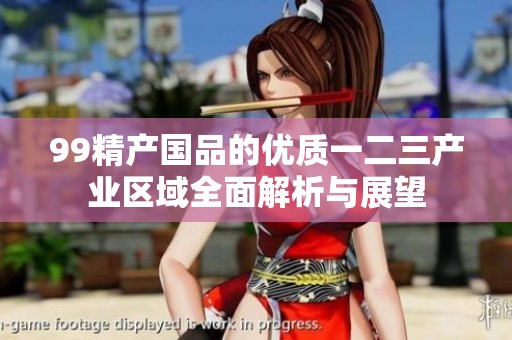 99精产国品的优质一二三产业区域全面解析与展望