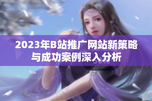 2023年B站推广网站新策略与成功案例深入分析