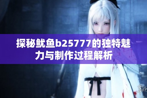探秘鱿鱼b25777的独特魅力与制作过程解析