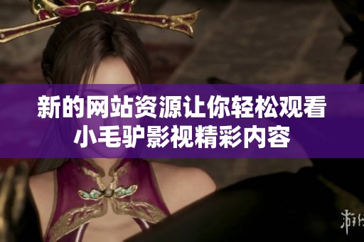 新的网站资源让你轻松观看小毛驴影视精彩内容