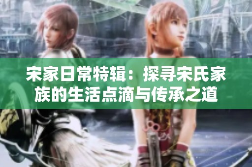 宋家日常特辑：探寻宋氏家族的生活点滴与传承之道
