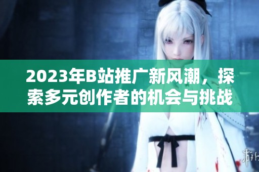 2023年B站推广新风潮，探索多元创作者的机会与挑战