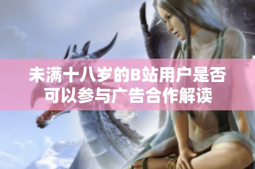 未满十八岁的B站用户是否可以参与广告合作解读