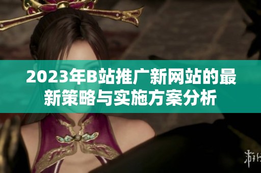 2023年B站推广新网站的最新策略与实施方案分析