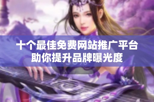 十个最佳免费网站推广平台助你提升品牌曝光度