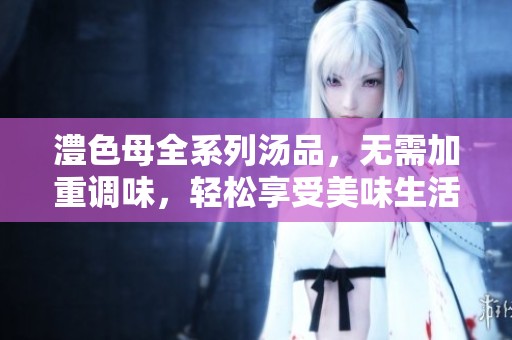 澧色母全系列汤品，无需加重调味，轻松享受美味生活