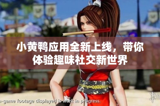 小黄鸭应用全新上线，带你体验趣味社交新世界