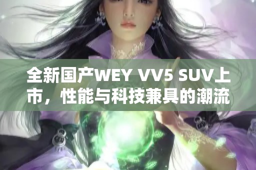 全新国产WEY VV5 SUV上市，性能与科技兼具的潮流之选