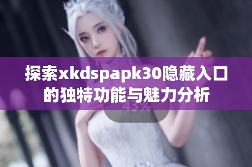探索xkdspapk30隐藏入口的独特功能与魅力分析