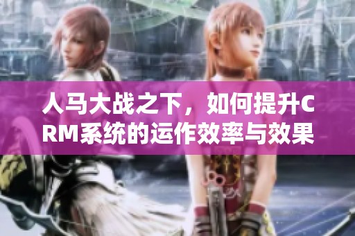 人马大战之下，如何提升CRM系统的运作效率与效果