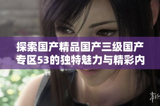 探索国产精品国产三级国产专区53的独特魅力与精彩内容