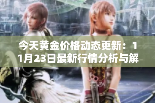 今天黄金价格动态更新：11月23日最新行情分析与解读