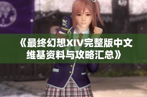 《最终幻想XIV完整版中文维基资料与攻略汇总》