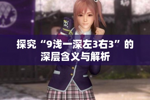探究“9浅一深左3右3”的深层含义与解析