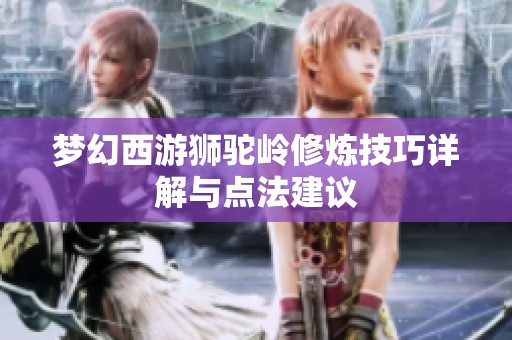 梦幻西游狮驼岭修炼技巧详解与点法建议