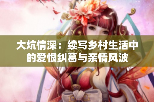 大炕情深：续写乡村生活中的爱恨纠葛与亲情风波