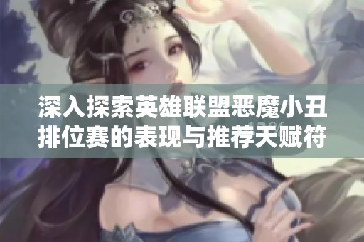 深入探索英雄联盟恶魔小丑排位赛的表现与推荐天赋符文