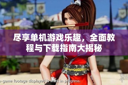 尽享单机游戏乐趣，全面教程与下载指南大揭秘