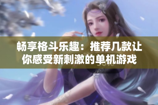 畅享格斗乐趣：推荐几款让你感受新刺激的单机游戏