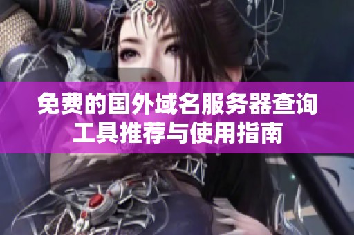 免费的国外域名服务器查询工具推荐与使用指南