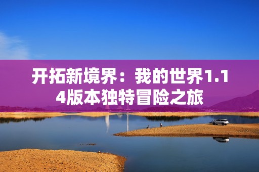 开拓新境界：我的世界1.14版本独特冒险之旅