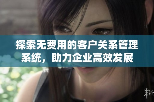 探索无费用的客户关系管理系统，助力企业高效发展