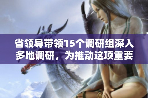 省领导带领15个调研组深入多地调研，为推动这项重要工作而努力
