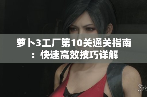 萝卜3工厂第10关通关指南：快速高效技巧详解