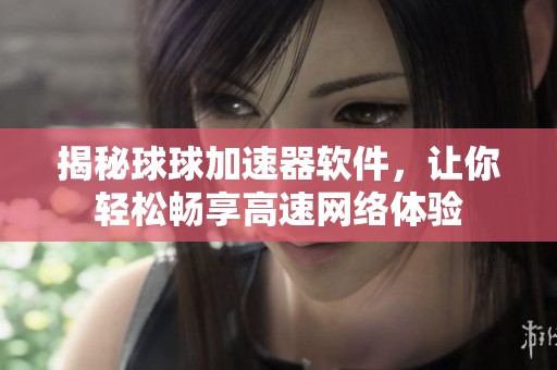 揭秘球球加速器软件，让你轻松畅享高速网络体验