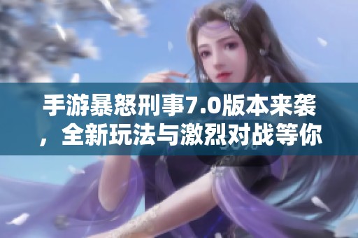 手游暴怒刑事7.0版本来袭，全新玩法与激烈对战等你体验